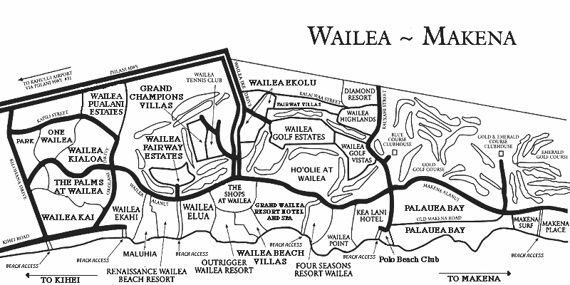 Wailea Makena Map