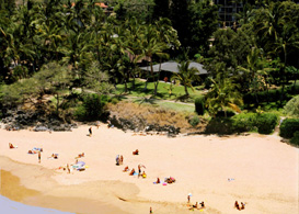 beach front maui vacation rental home, arial view