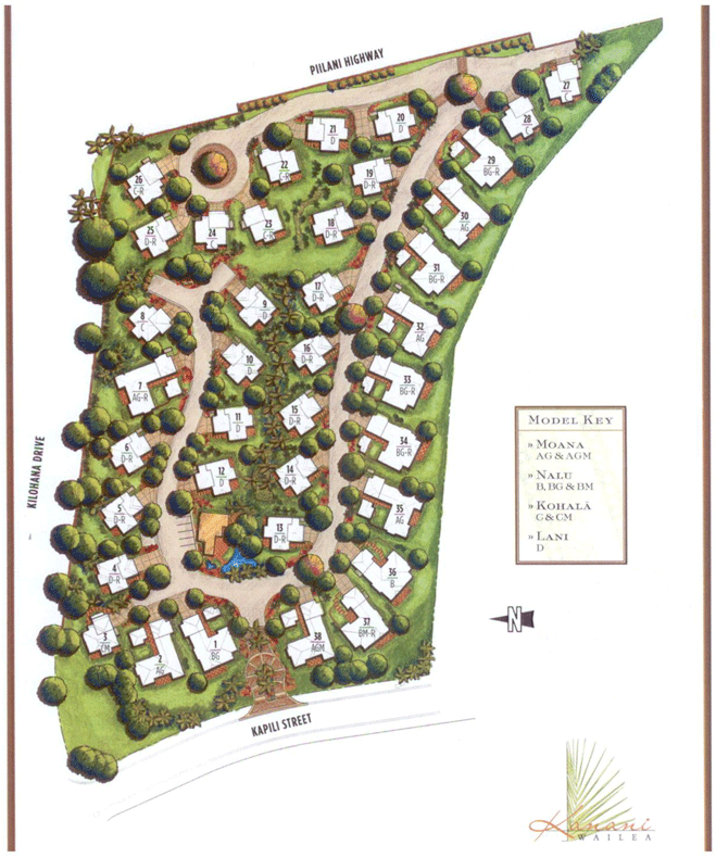 Kanani Wailea: Site Map