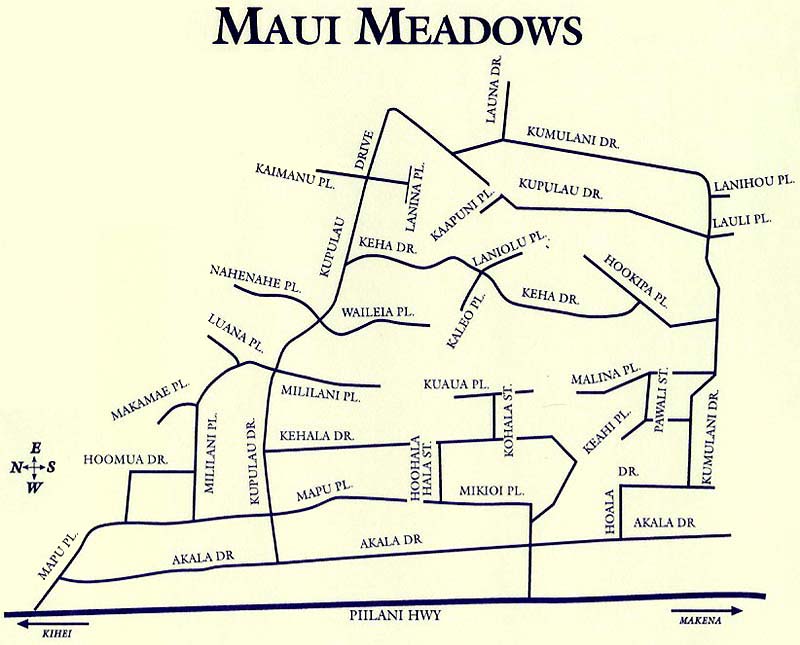 Maui Meadows Site Map